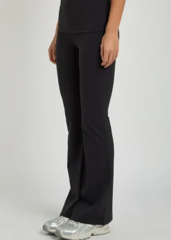 Dayflex fold-waist flared stretch-jersey trousers