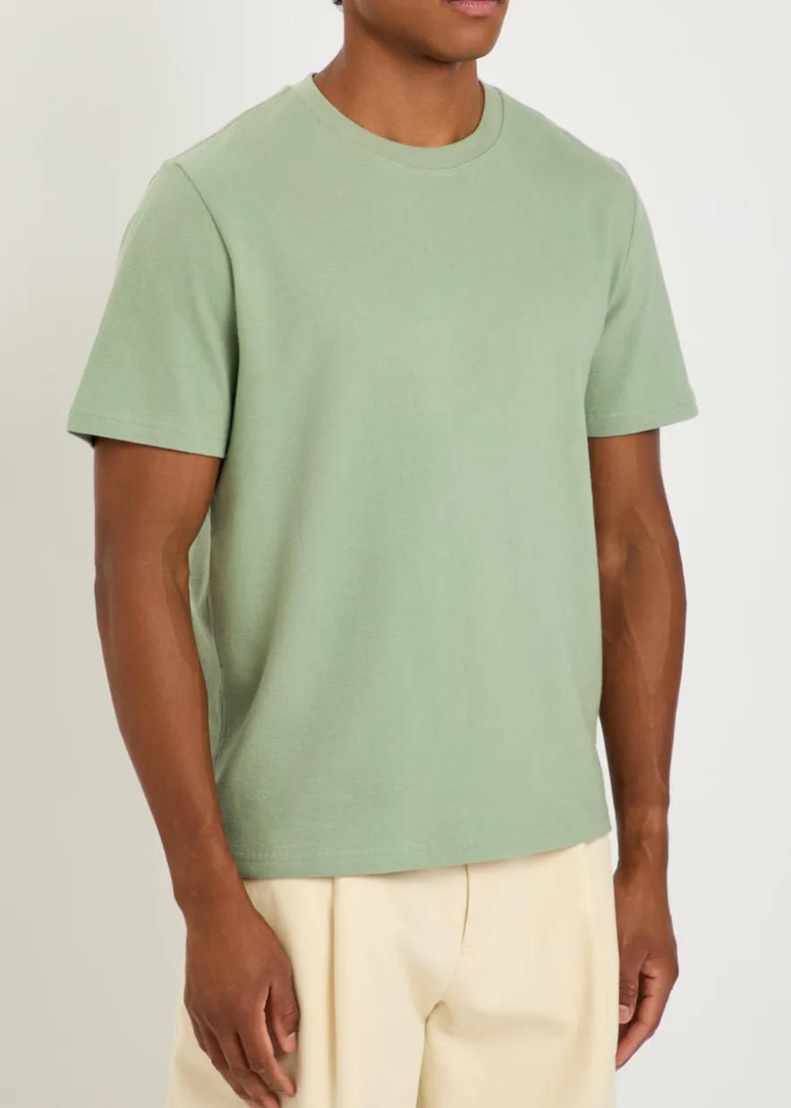 Dean textured-knit cotton T-shirt