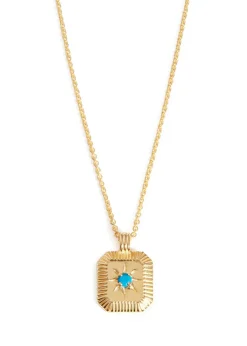 December Birthstone 18kt gold-plated necklace