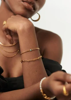 December Birthstone 18kt gold vermeil bracelet