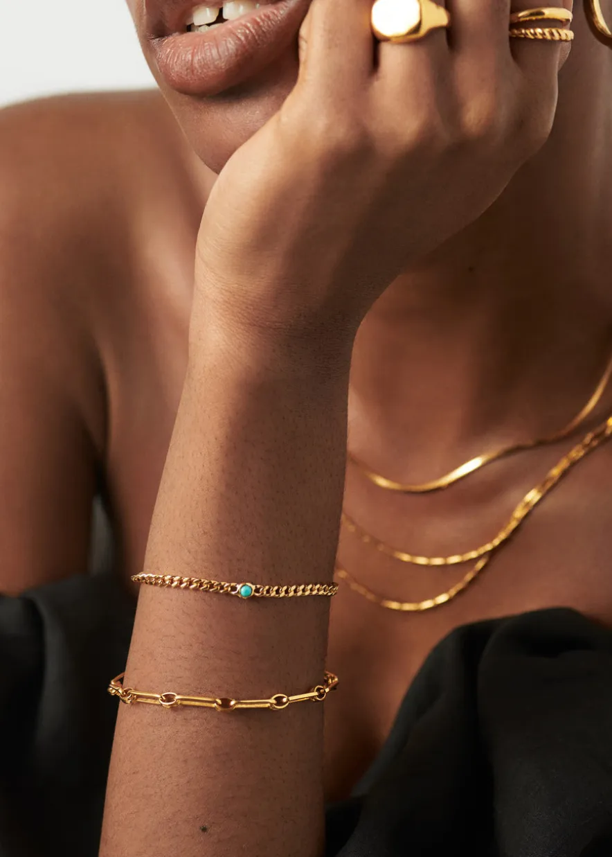 December Birthstone 18kt gold vermeil bracelet