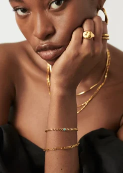December Birthstone 18kt gold vermeil bracelet