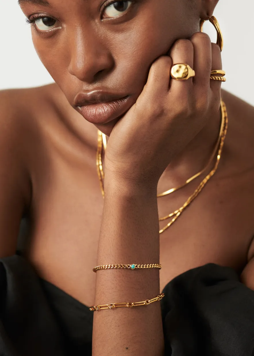 December Birthstone 18kt gold vermeil bracelet
