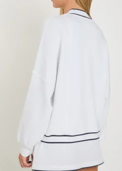 Decker Off Court stretch-jersey cardigan