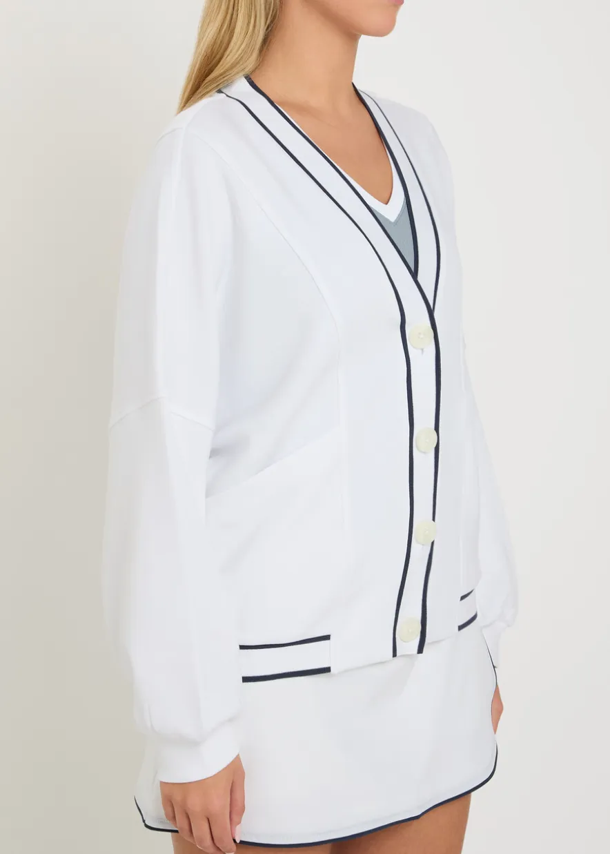 Decker Off Court stretch-jersey cardigan