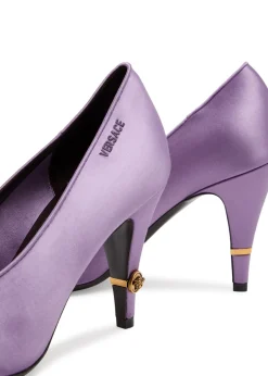 Decollete 90 satin pumps