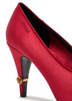 Decollete 90 satin pumps
