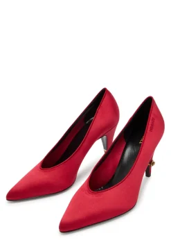 Decollete 90 satin pumps