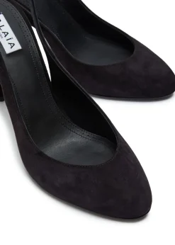 Decollete 90 suede slingback pumps