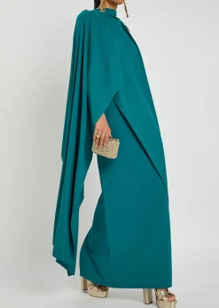 Deena draped crepe gown