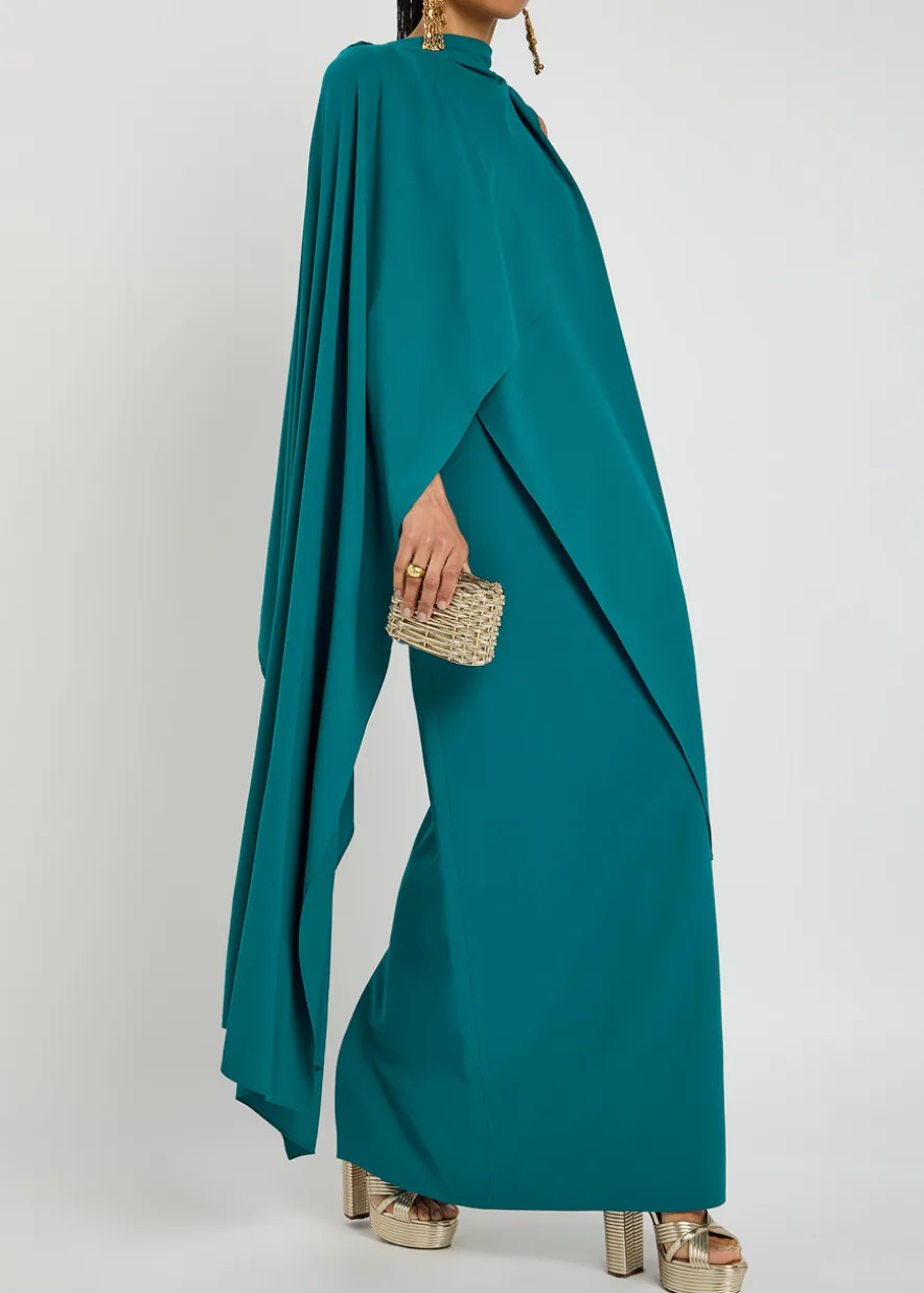 Deena draped crepe gown