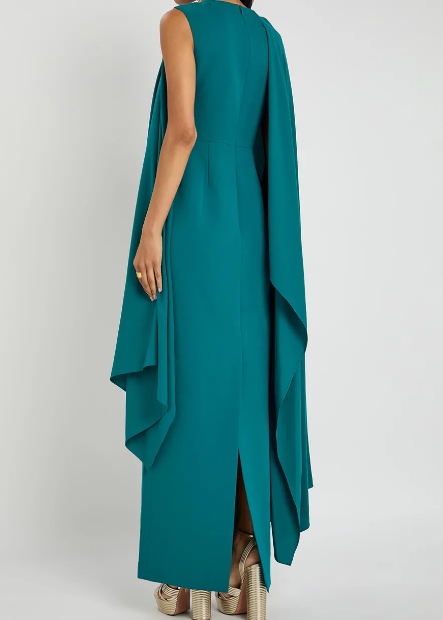 Deena draped crepe gown