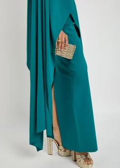 Deena draped crepe gown
