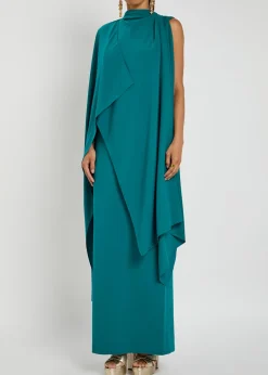 Deena draped crepe gown