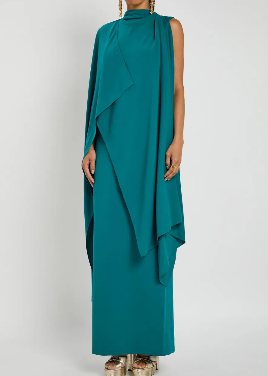 Deena draped crepe gown