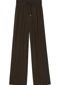 Dee wide-leg crepe trousers