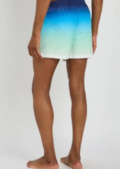 Degradé logo-print shell swim shorts