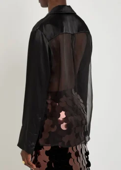 Delan silk-satin shirt