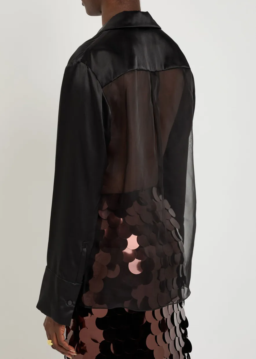 Delan silk-satin shirt