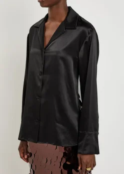 Delan silk-satin shirt