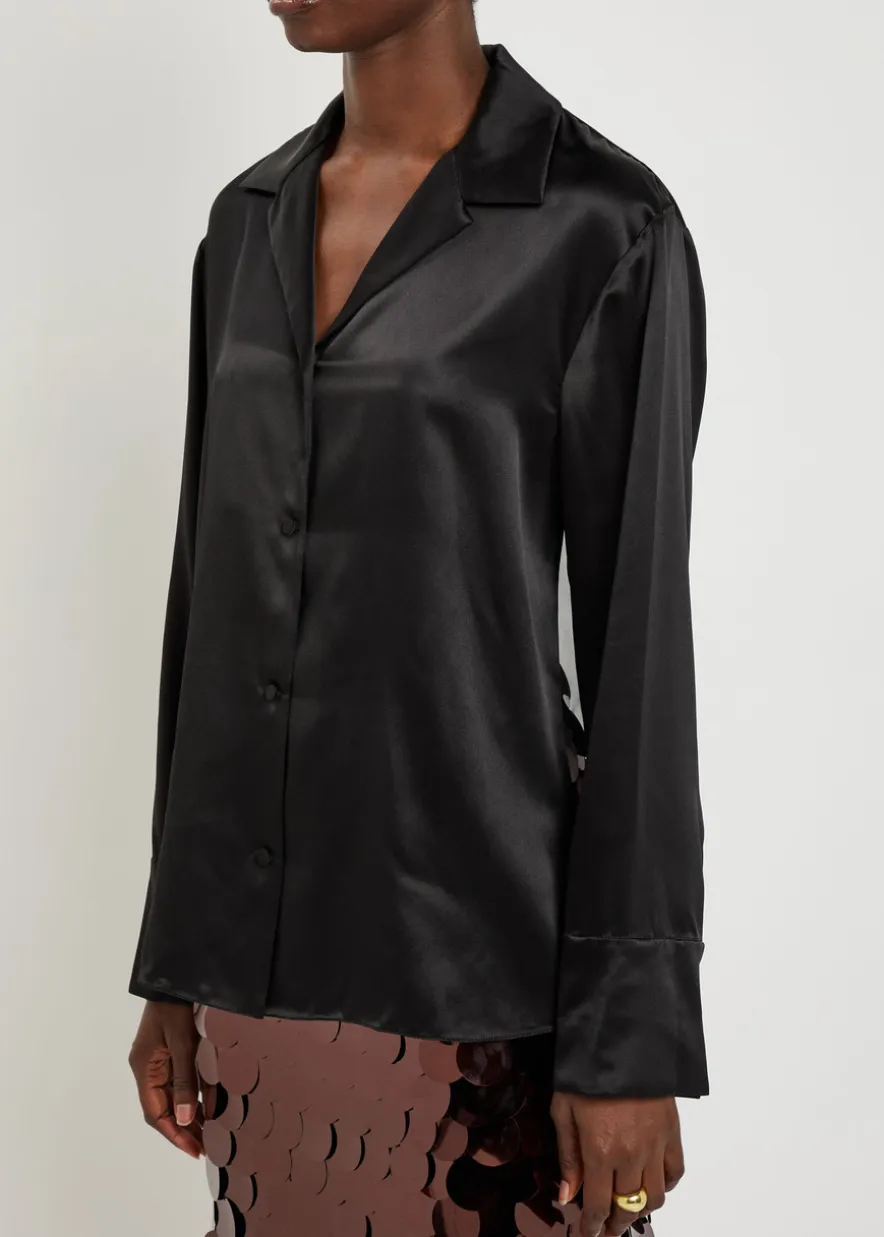 Delan silk-satin shirt