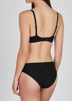 Delice black lace-trimmed briefs