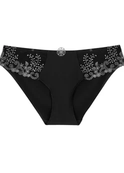 Delice black lace-trimmed briefs
