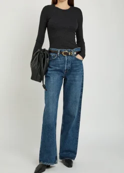 Delphi long sleeve knit top