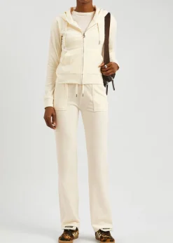 Del Ray logo velour sweatpants