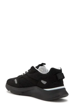 Demivee panelled mesh and suede sneakers