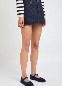 Denim mini skirt