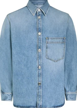 Denim overshirt jacket