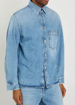 Denim overshirt jacket