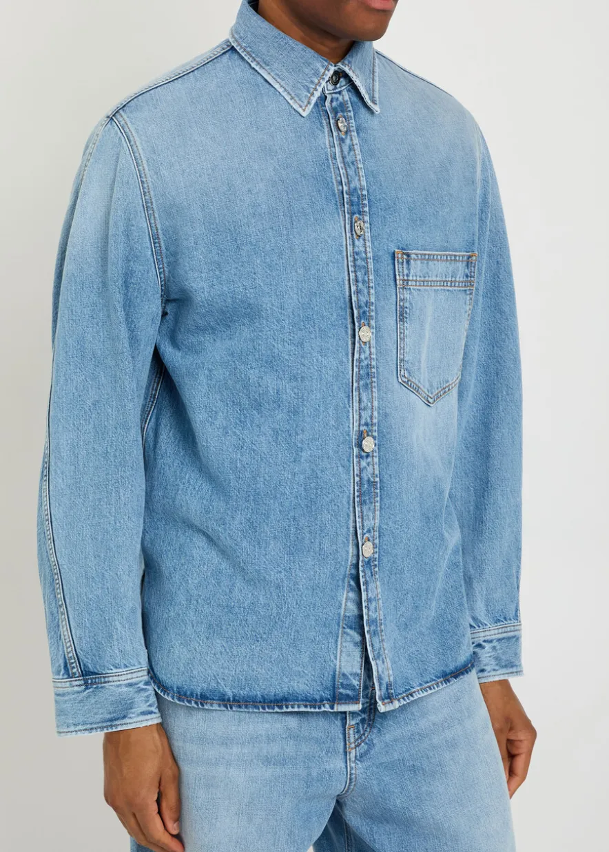 Denim overshirt jacket