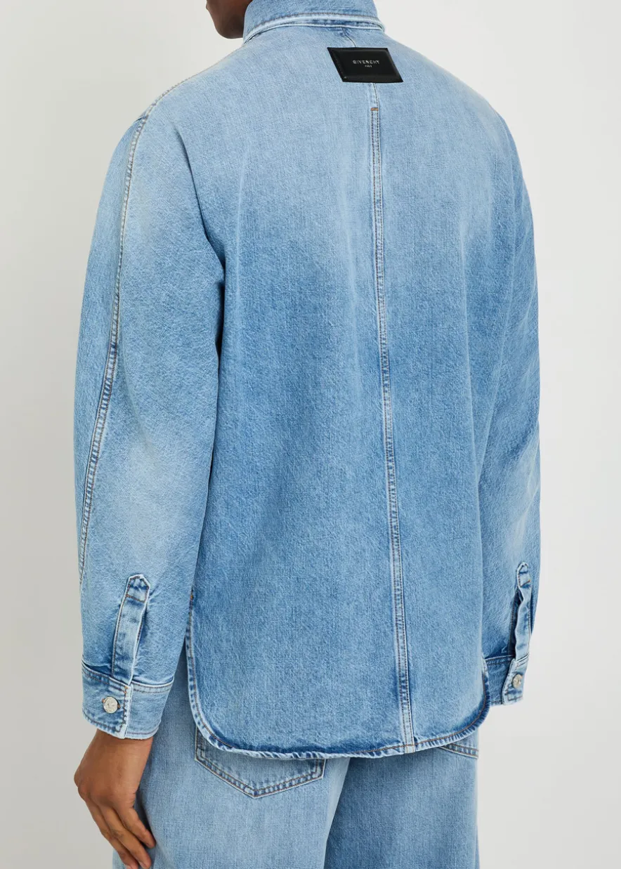 Denim overshirt jacket