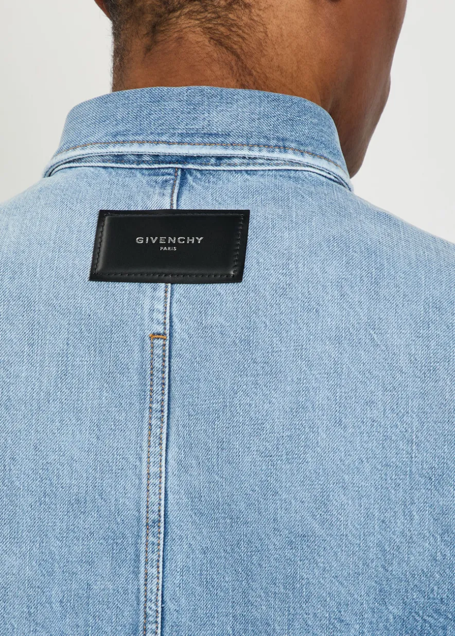 Denim overshirt jacket