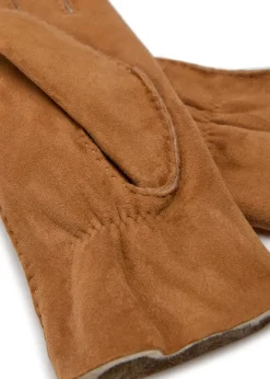 Denise shearling-lined suede gloves