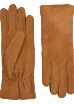 Denise shearling-lined suede gloves