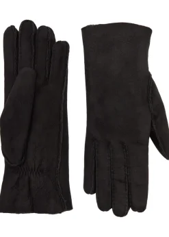 Denise shearling-lined suede gloves