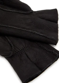 Denise shearling-lined suede gloves