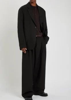 Denison linen and wool-blend blazer