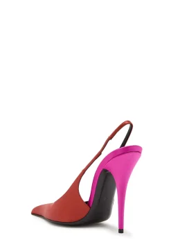 Deroche 110 satin slingback pumps
