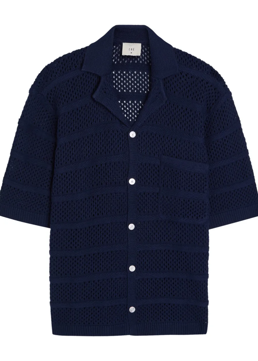 Desiderio open-knit cotton shirt