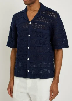 Desiderio open-knit cotton shirt