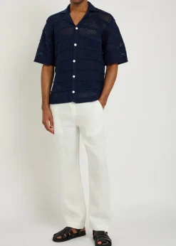 Desiderio open-knit cotton shirt