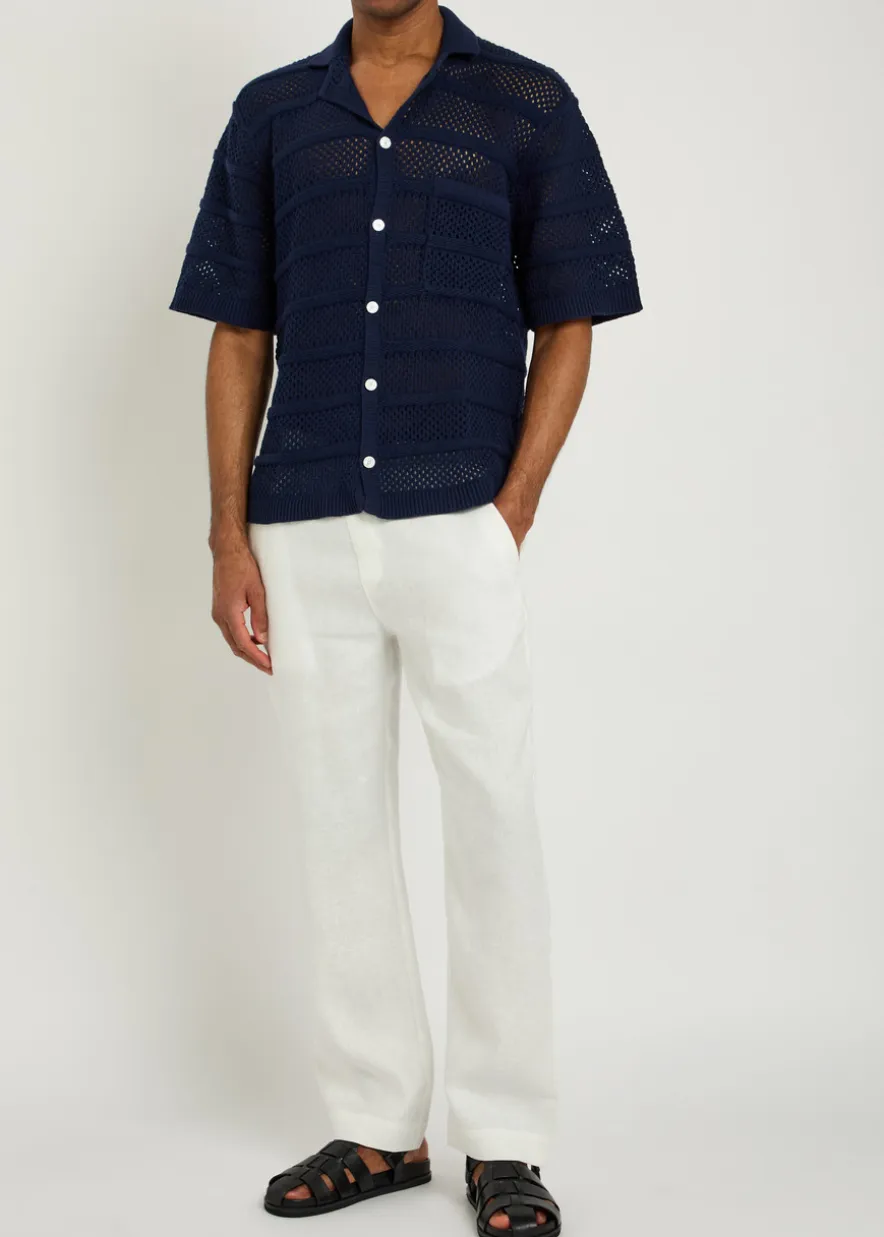 Desiderio open-knit cotton shirt