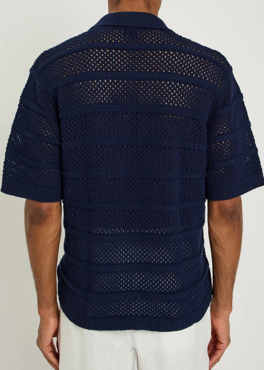 Desiderio open-knit cotton shirt