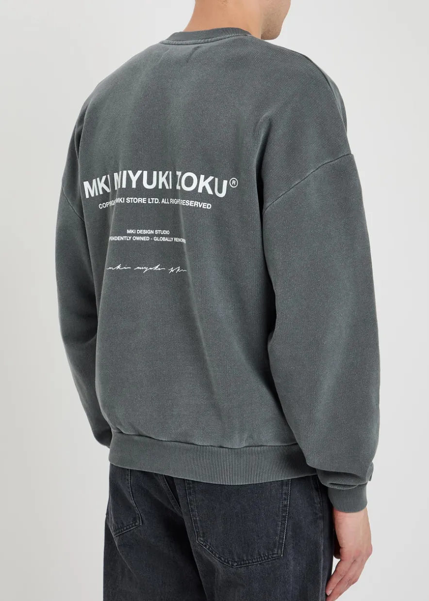 Design Studio logo-print cotton-blend sweatshirt