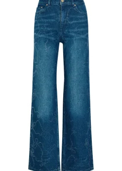 Dessa embellished bow wide-leg jeans