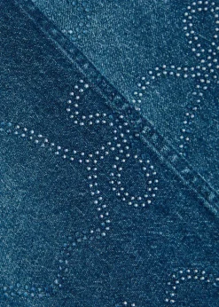 Dessa embellished bow wide-leg jeans